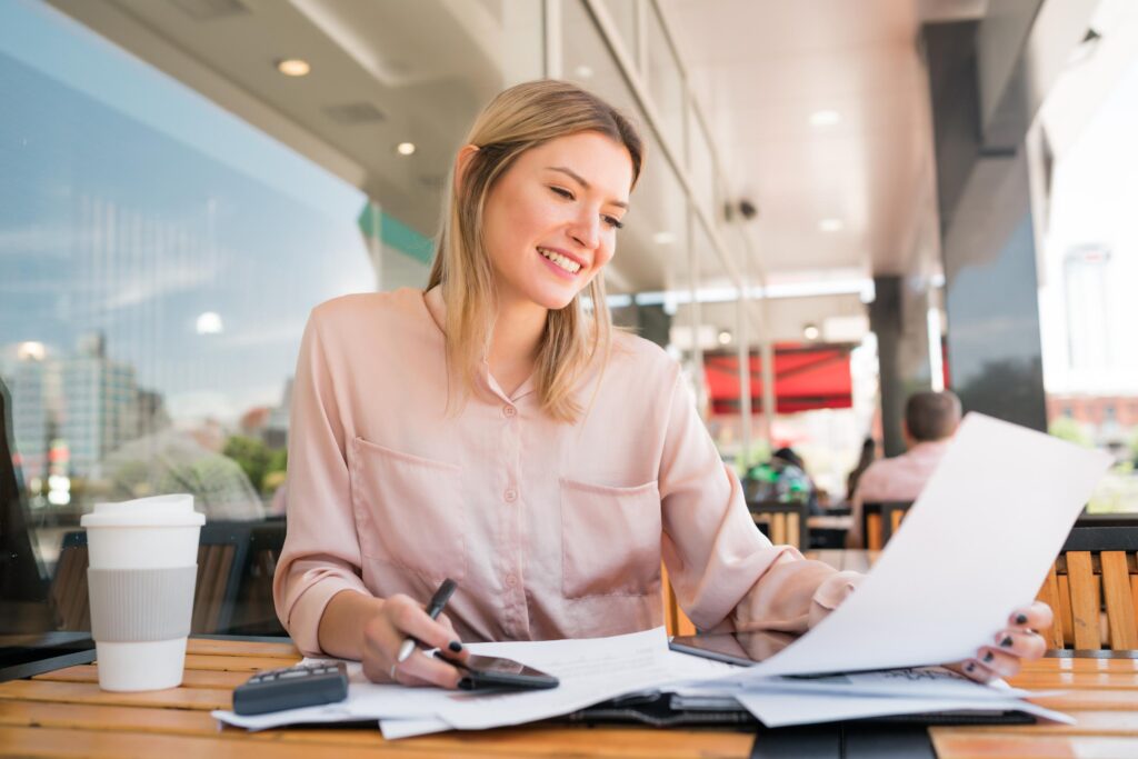 young businesswoman working at coffee shop 2022 02 02 03 58 36 utc 2